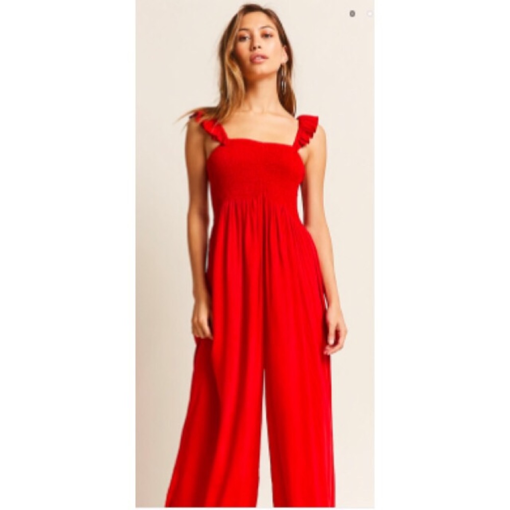 Red Forever 21 Jumpsuit